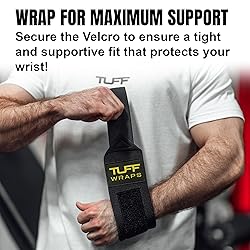 TuffWraps 16" Wrist Straps for Gym - No Thumb Loops