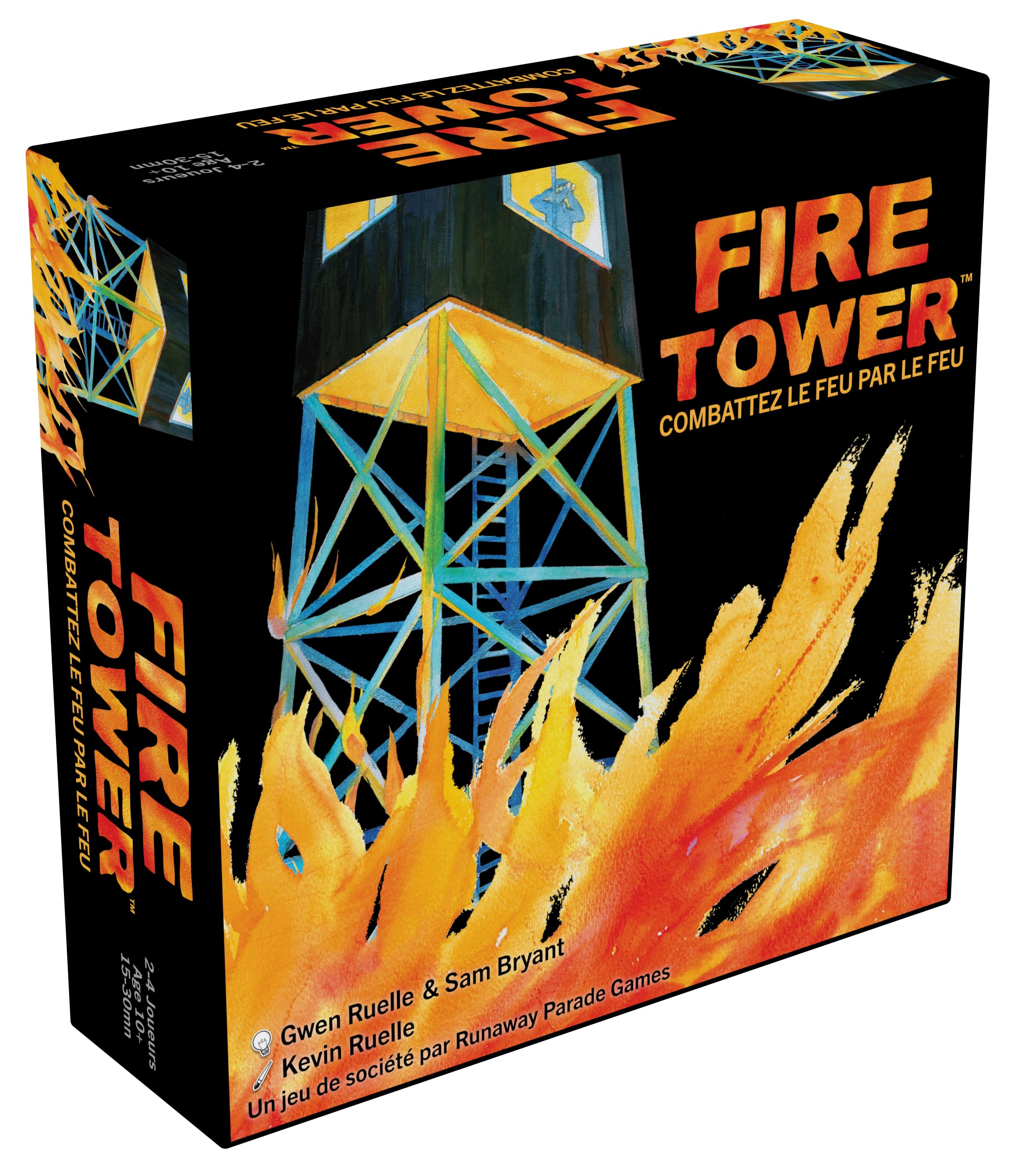 Fire Tower - party games - strategy games - ages 10 and up - board games - protect yourself and be the most tactical one to carry - 2 to 4 players - French edition