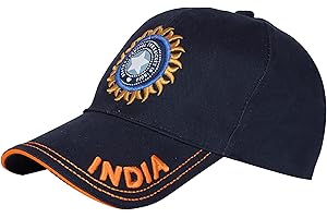 WMX KD India Cap Hat Team ODI T20 Test Cricket Head Wear White Blue Camo (Dark Navy Cap)