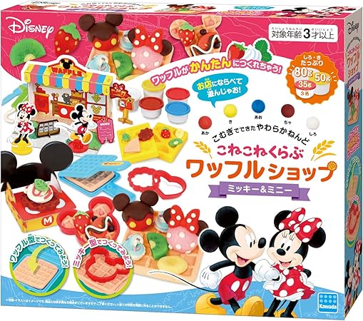 Amazon カワダ こねこねくらぶ ワッフルショップ ミッキー ミニー Nkcc 01 ねんど おもちゃ