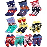 Geyoga 5 Pcs City Travel Souvenirs Socks Christmas Novelty Souvenirs Gifts Texas Italy New Orleans Socks for Christmas