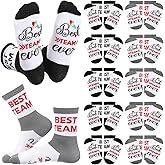 Glitopper 20 Pairs Best Team Ever Crew Socks Bulk Gifts Employee Appreciation Thank You Gifts for Women Men Staff Coworker Teacher Nurse