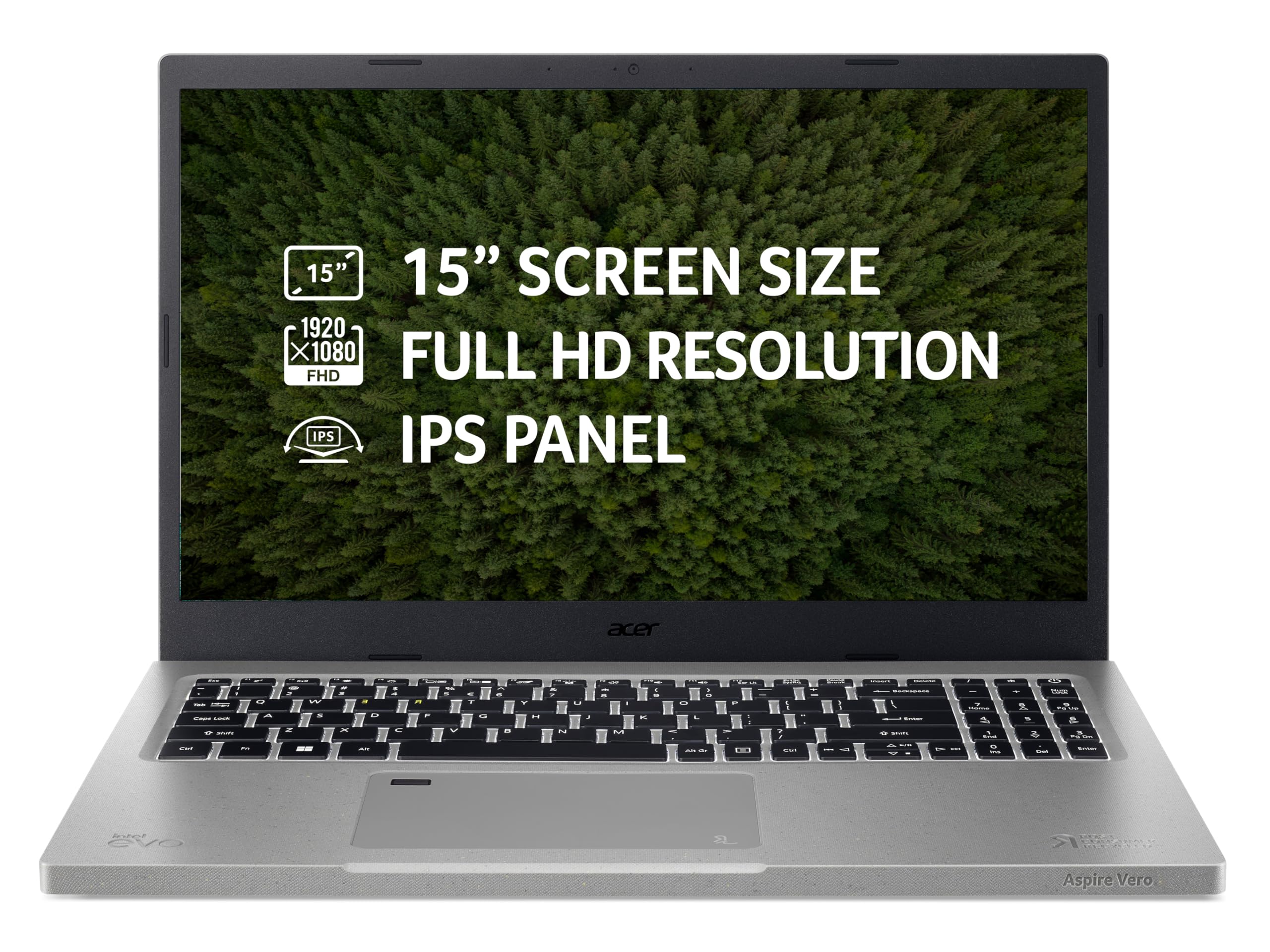 Acer Aspire Vero AV15-52 15.6 Inch Laptop - (Intel Core i7-1255U, 16GB, 1TB SSD, Full HD Display, Windows 11, Grey, 30 Percent PCR Chassis)