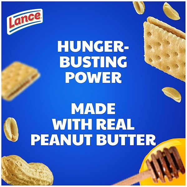 LANCE SANDWICH CRACKERS, CAPTAIN’S WAFERS PEANUT BUTTER AND HONEY, 10 PACKS, 6 SANDWICHES EACH