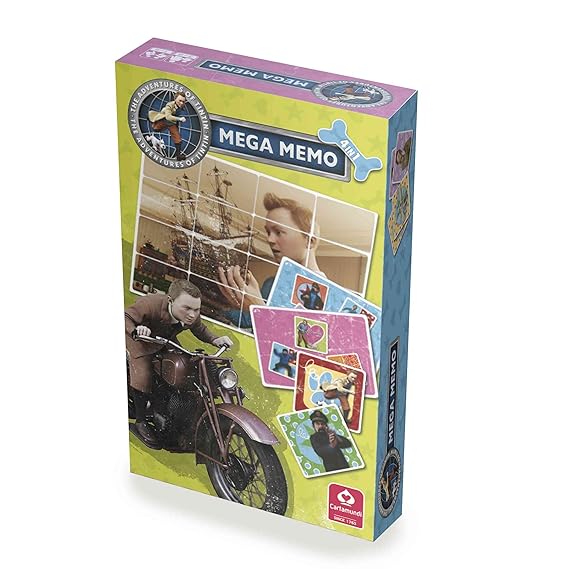 Cartamundi Mega Memo- die Abenteuer von Tim und Struppi-Einhorn, 4-in - 1