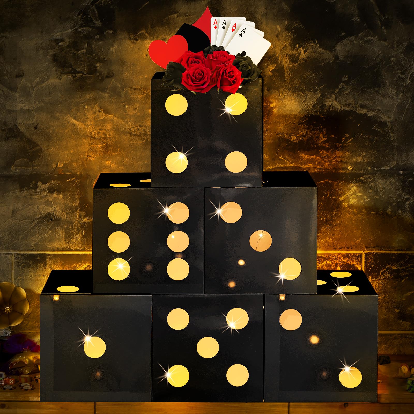 191 Pcs Casino Theme Party Decorations, Casino Birthday Party Supplies Include