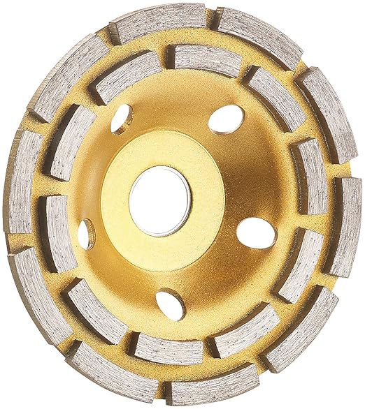 AGT Professional Topfscheibe: Diamant-Schleiftopf für Winkelschleifer, 2-fache Ringanordnung, 125 mm (Schleifteller)