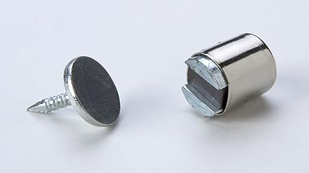 1 Magnetverschluss Schrankverschluss Metall verchromt mit Magnet