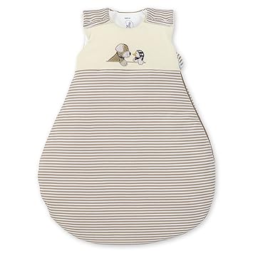 Sterntaler Schlafsack für Babys, Reißverschluss und Knöpfe, Größe: 50/56, Hanno, Beige/Braun