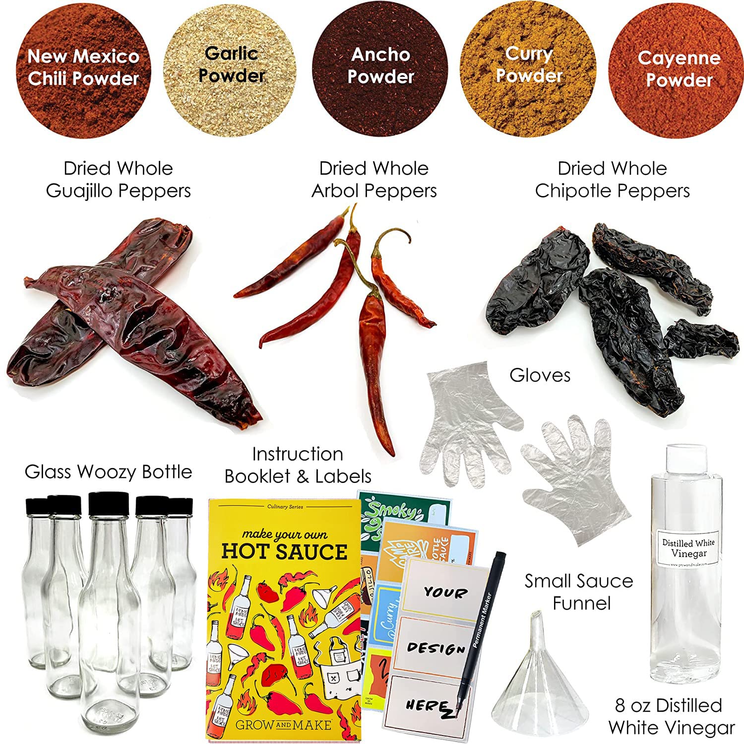 DELUXE DIY HOT SAUCE MAKING KIT Everything Included Make Your Own Hot