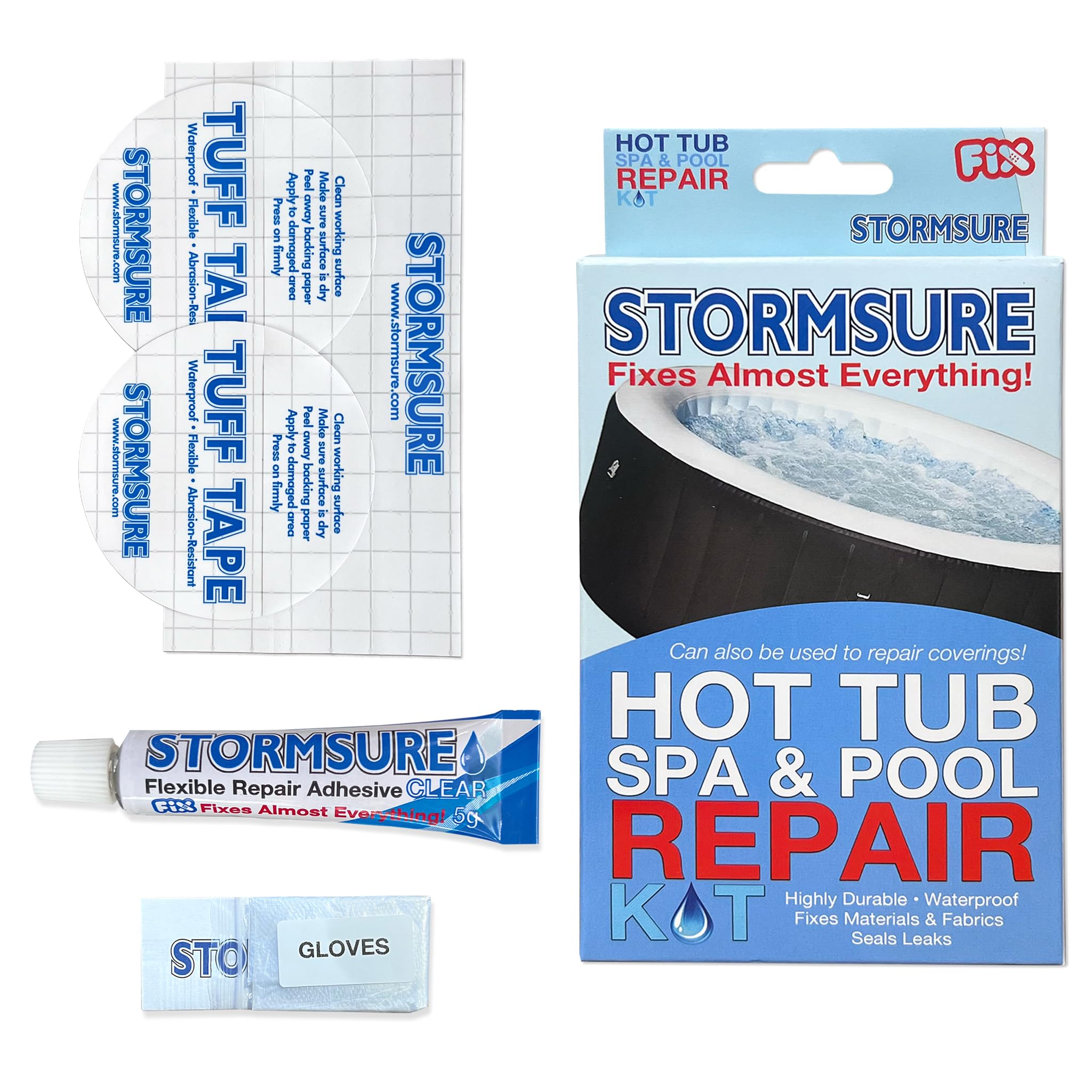 Stormsure Hot Tub, Spa & Pool Repair Kit - Ultimate Solution for PVC and Vinyl Repairs