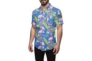 FOCO Men's NFL Team Logo Floral Aloha Tropical Button Up Shirt