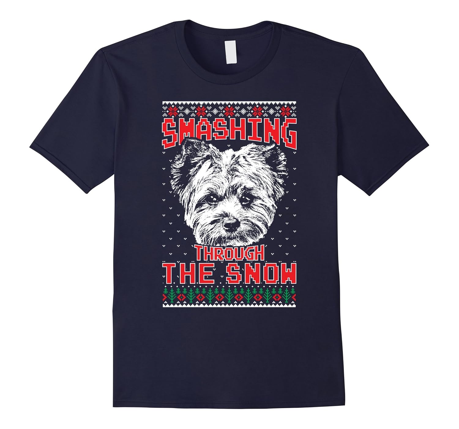 Yorkie Smashing Through The Snow Shirt Xmas Gift-ANZ