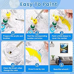 Yunnuo Paint by Numbers Kit DIY Abstract