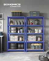 SONGMICS 5-Tier Steel Shelving Unit 875 kg Load 40x90x180 cm Blue GLR040Q01 view 2