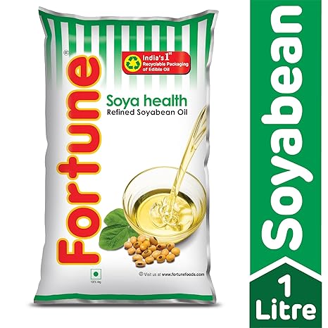 Fortune Soyabean Oil, 1L Pouch