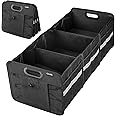 Getally Trunk Organizer for Car， Collapsible Trunk Organizer with Multi Pockets, 3 Compartments Storage Organizer for Car SUV, Truck, Sedan
