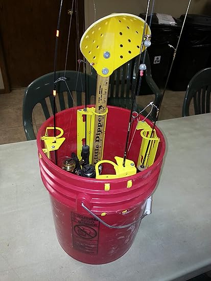 ice fishing bucket rod holder