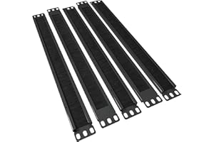 1U Brush Panel (5 Pack) 19 inch Rackmount Strip Cable Management Spacer for Network Server Rack Cabinet Enclosure - High Density Filler (Increased Airflow - Decreased Dust Acumulation) Tupavco TP1750