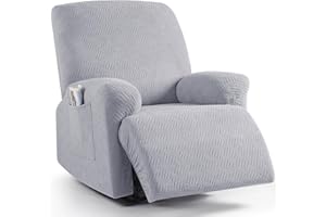KinCam Recliner Covers, Stretch Reclining Chair Covers, Recliner Sofa Slipcovers Stripe Jacquard Recliner Couch Covers Furnit