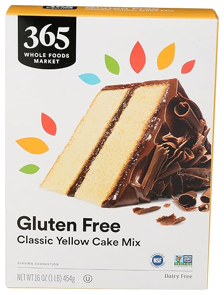 365 BY WHOLE FOODS MARKET, GLUTEN FREE YELLOW CAKE MIX, 16 OZ