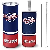 Veminei Tumbler 20oz Straight Skinny Car Cups With Insulated Cup Sleeve Portable Handle, Sports Travel Coffee Mug, Stainless Steel, Insulated,Classic Collection Gifts for Fans