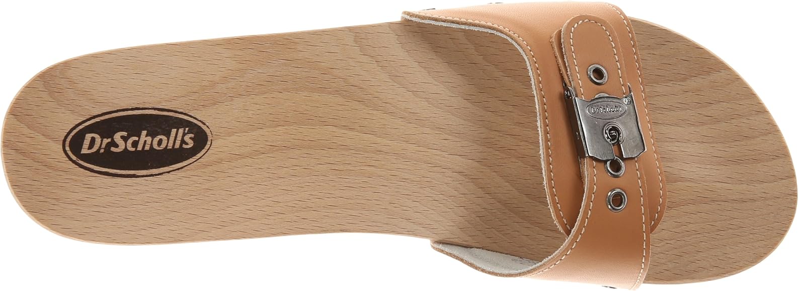 dr scholl wooden shoes with the toe bump