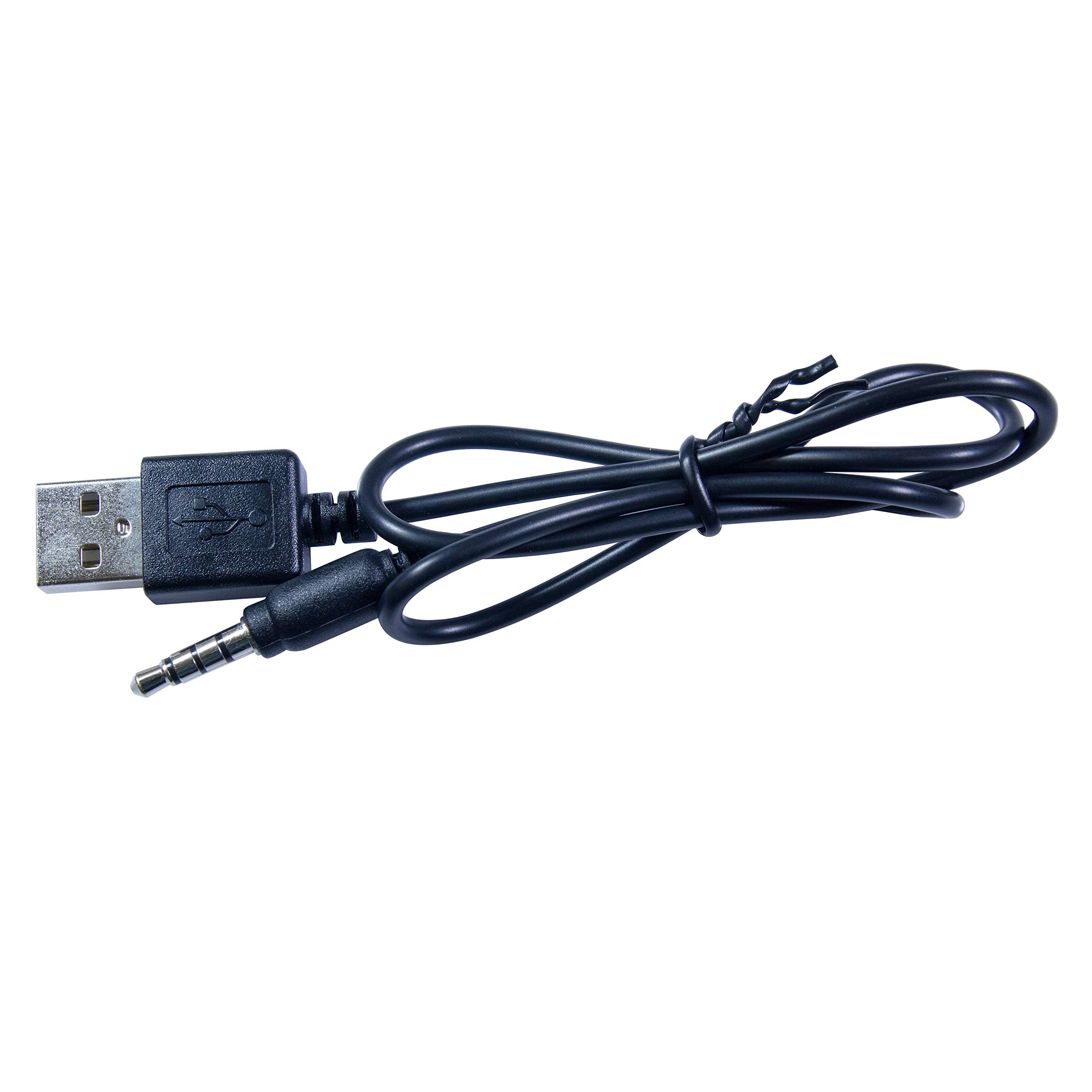 Underwater Audio Official USB Charging Cord Compatible with Delphin and Delphin 2.0 (12 inch Long USB to 3.5mm)