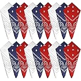 FEPITO 18Pcs Paisley Bandanas Cowboy Bandana Paisley Print Head Wrap Scarf