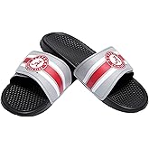 FOCO Men's NCAA College Team Logo Sport Legacy Stripe Slide Sandals