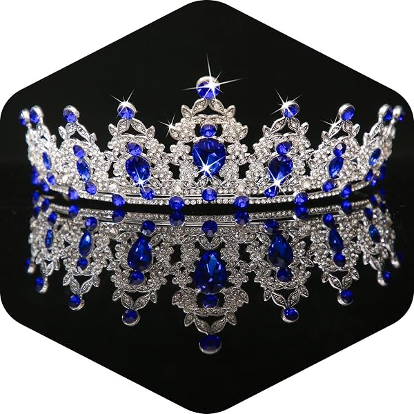 Lovelyshop Tiara Aus Metalllegierung Mit Kristall – Für Hochzeit, Partys, Mädchen (18,3x13,5 Cm)