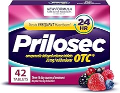 Prilosec OTC, Omeprazole Delayed Release 20mg, Acid Reducer, Treats Frequent Heartburn for 24 Hour Relief, All Day, All Night
