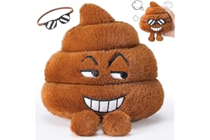 SnugBibble Farting Poop Plush Toy – Funny Poop Plush with 30 Hilarious Fart Sounds & Detachable Glasses, Perfect for Kids, Pe