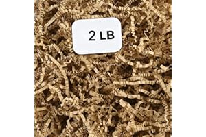 Clucycia 2LB Crinkle Paper Filler Shredded Paper for Gift Basket Crinkle Paper for Gift Basket Filler Box Filler Kraft Crinkl