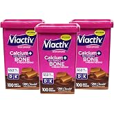 Viactiv Max Formula Calcium +Vitamin D3 Supplement for Bone Health Milk Chocolate, 100 Soft Chews - 3 Pack