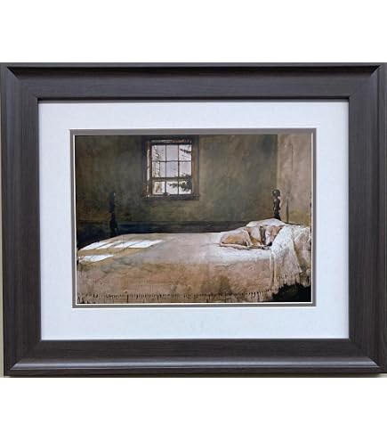 Amazon.com: Master Bedroom, c.1965 33x26 Framed Art Print by Wyeth