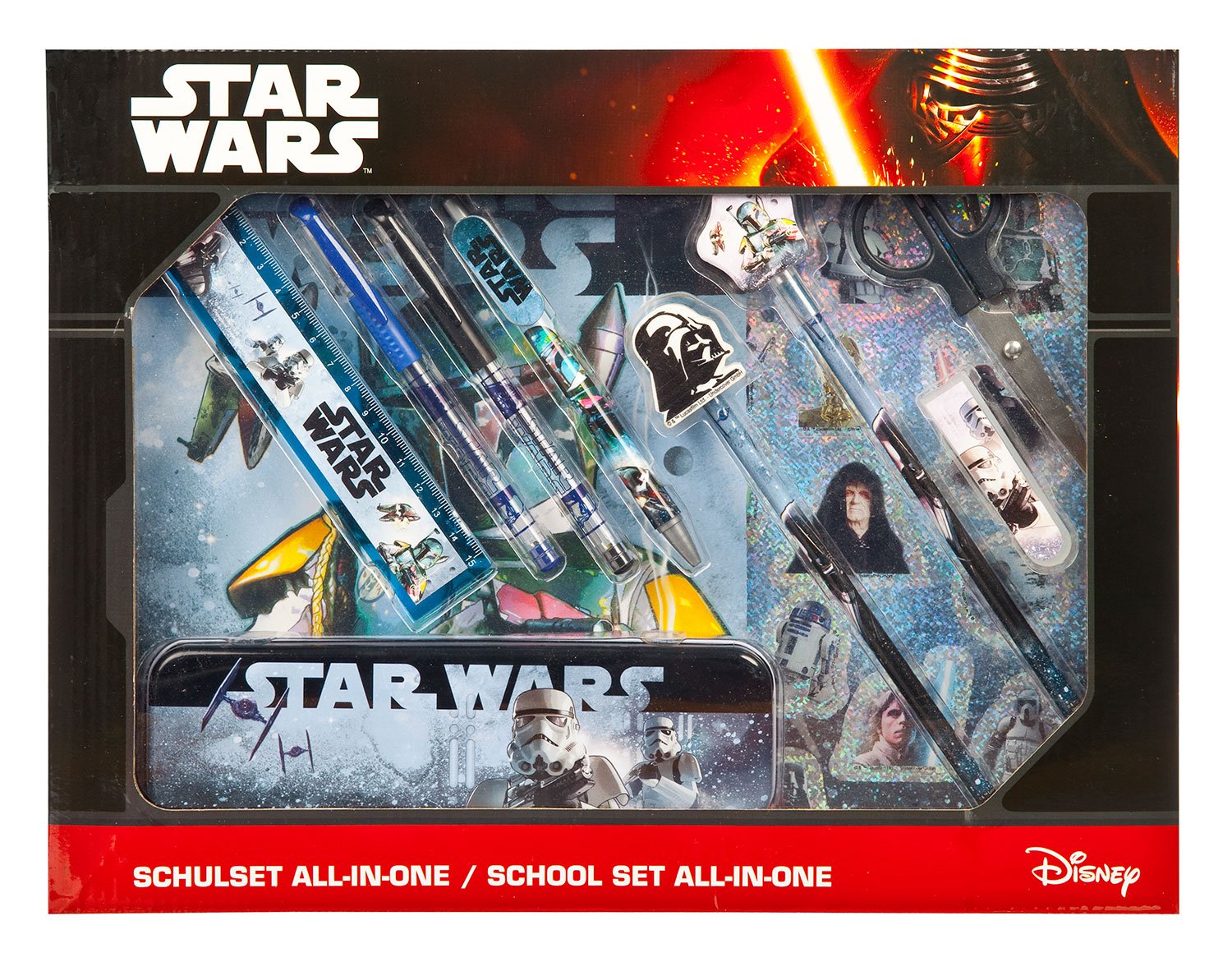 School Set All-in-One Star Wars 14 pieces blue