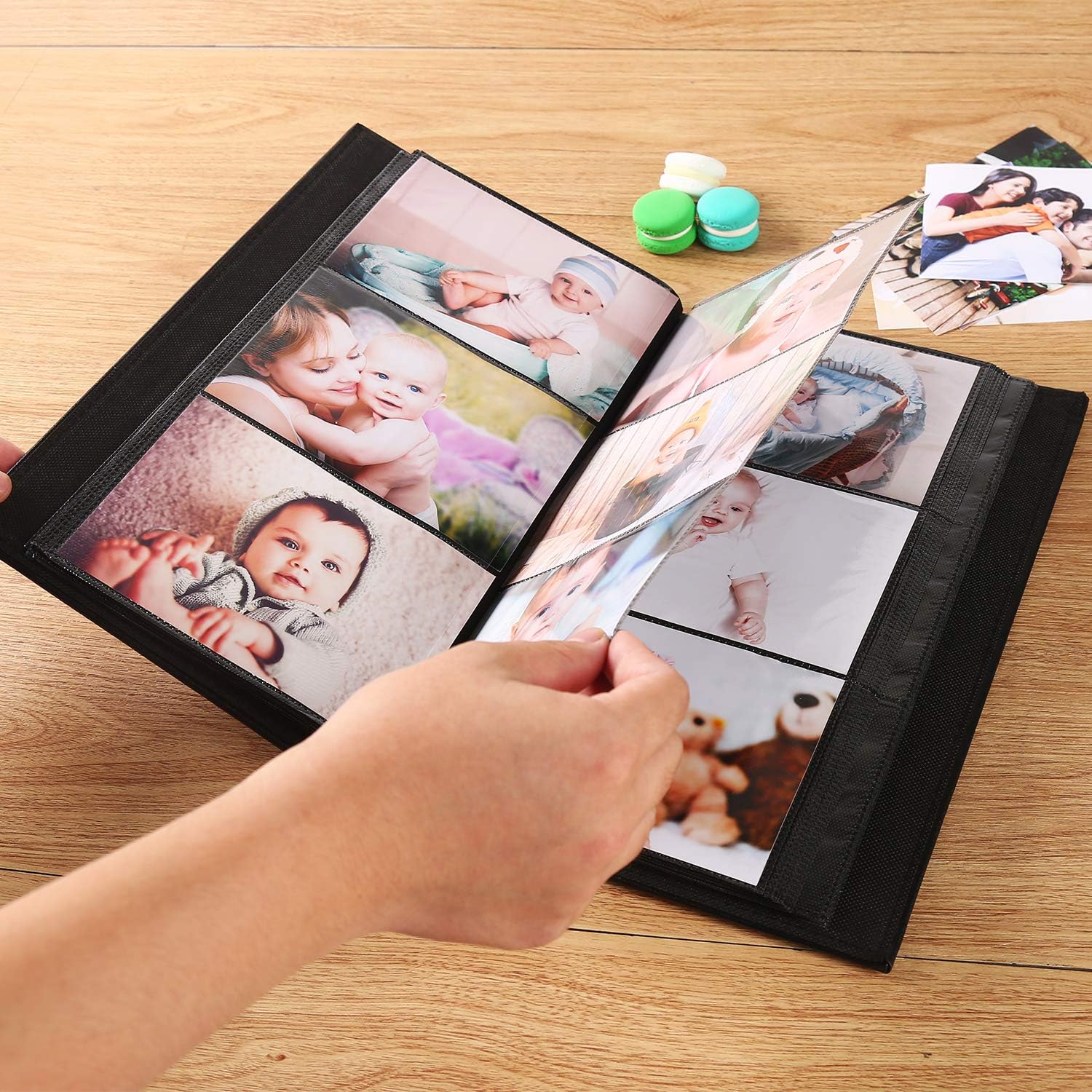 Vienrose Photo Album 4x6 300 Photos Leather Cover Extra Large Capacity Picture Book with Pockets for Wedding Family Anniversary Baby - Image 3