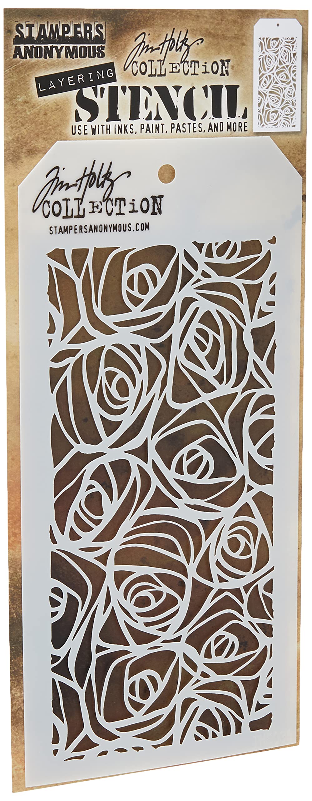 Stampers Anonymous THS-036 Tim Holtz Stencils Scribbles, 4.125 x 8.5"
