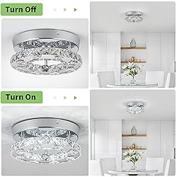 HOPGGIE Mini Crystal Chandelier LED Ceiling Light