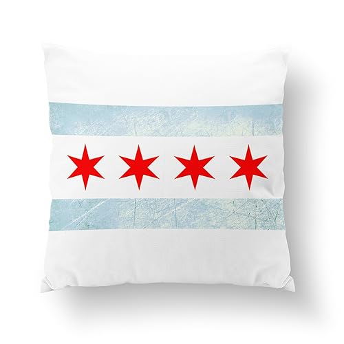 Amazon Com Chicago Flag Pillow Cover By Wfrancis American Made In