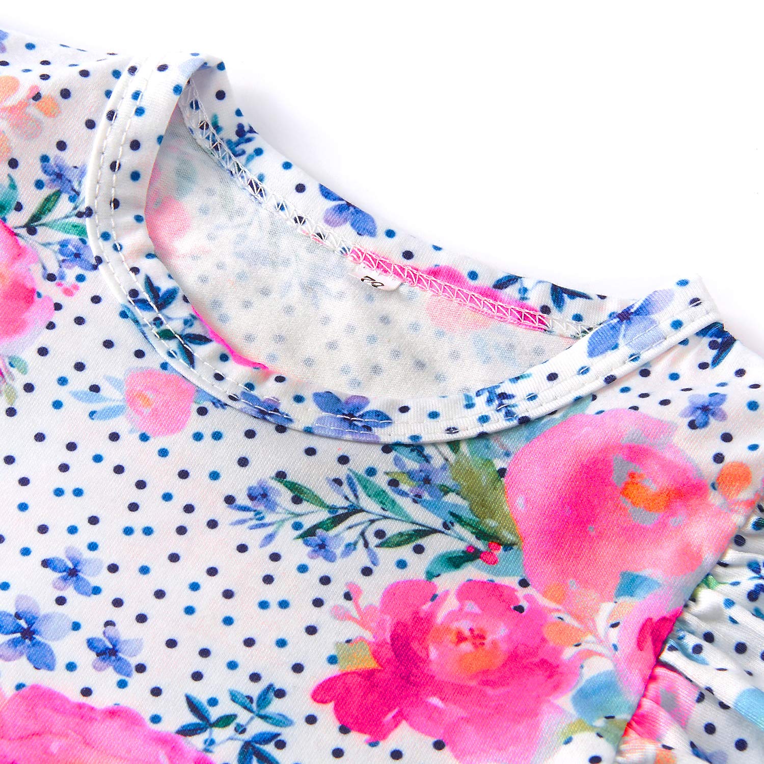 Leapparel Baby Girl Short Sleeve Romper Snap Button Onesies Small Orchid Printing Jumpsuit Daily Short-Sleeve Playsuit Soft Set 6-12 Months