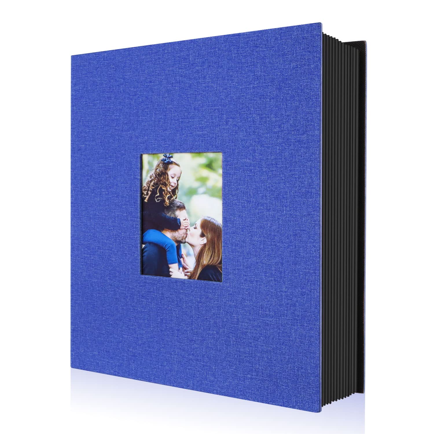 Benjia Photo Album 6x4 Slip in, Linen 400 Pockets Photo Albums Holds Portrait Only 10x15cm Picture Blue