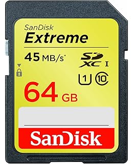 SanDisk Extreme 64GB SDXC UHS-1 Flash Memory Card Speed Up To 45MB/s- SDSDX-064G-X46 (Label May Change) [Old Version]