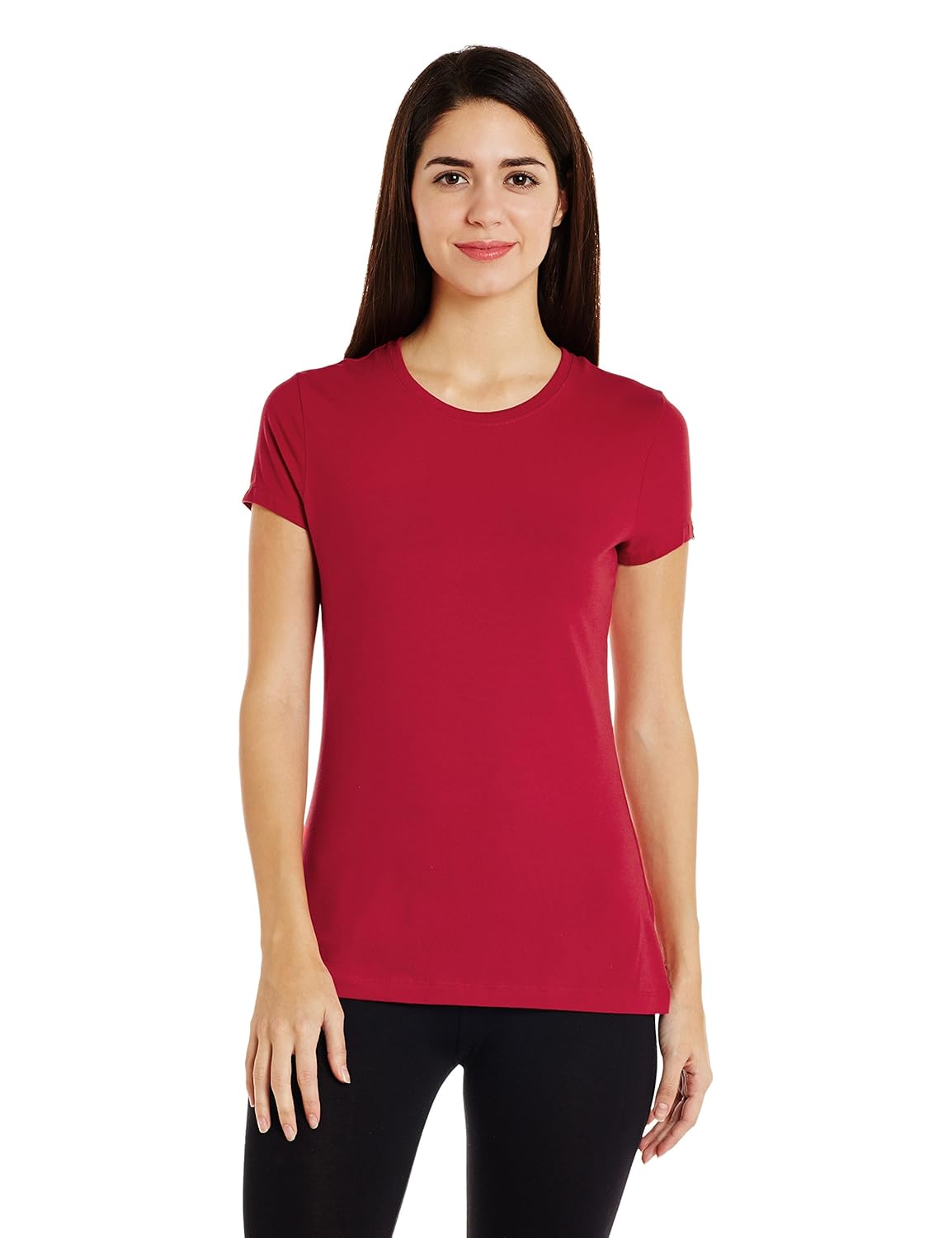 jockey women's plain t-shirt (1515-0105-jstrd_red_xl)