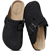 Asgard Genuine Suede Clogs for Women Men with Comfortable Cork Footbed | Unisex Arch Support Leather Mules Potato Shoes for Casual Walking and Indoor Outdoor Wear