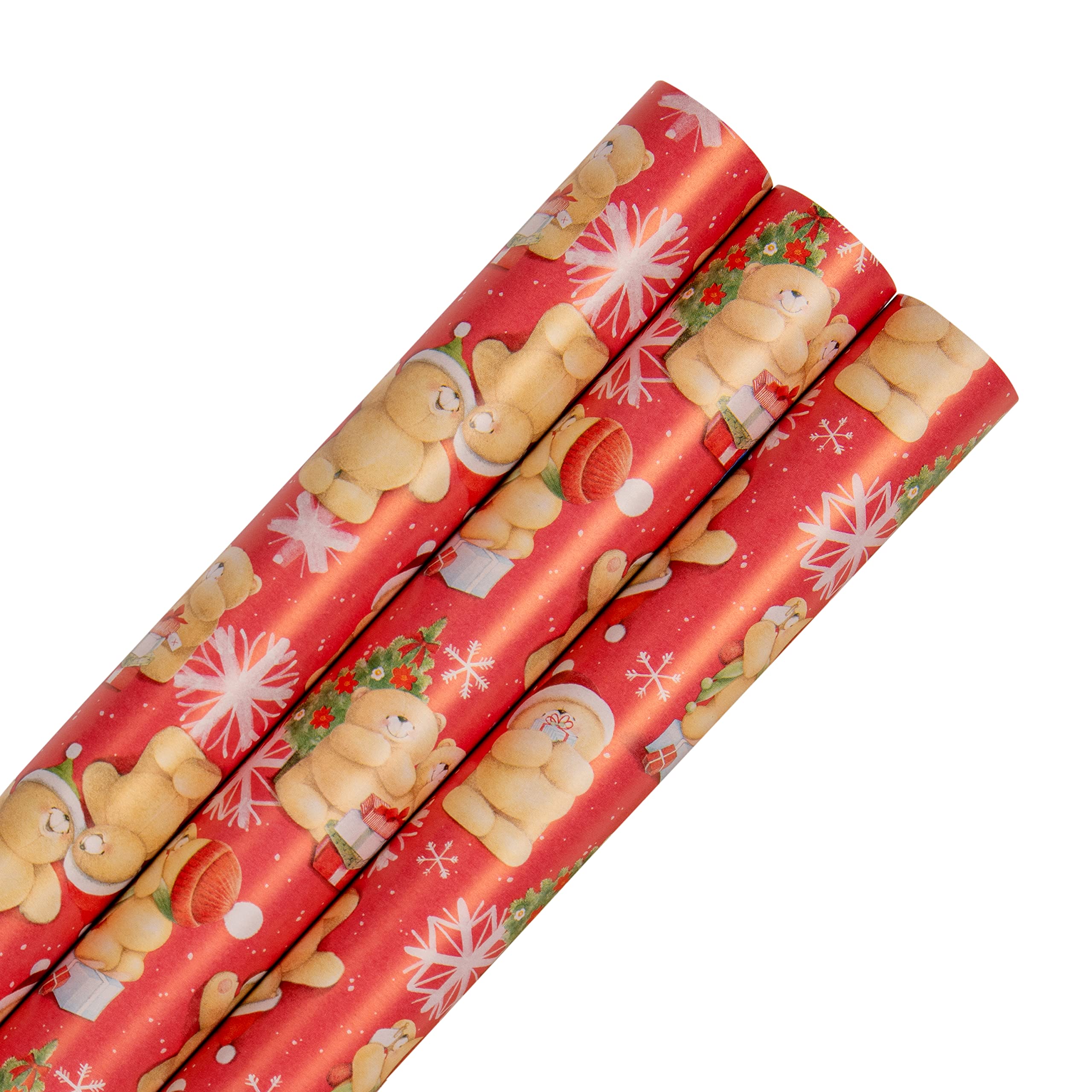 Hallmark Christmas Wrapping Paper Pack - 3 Rolls in 1 Cute Festive Design