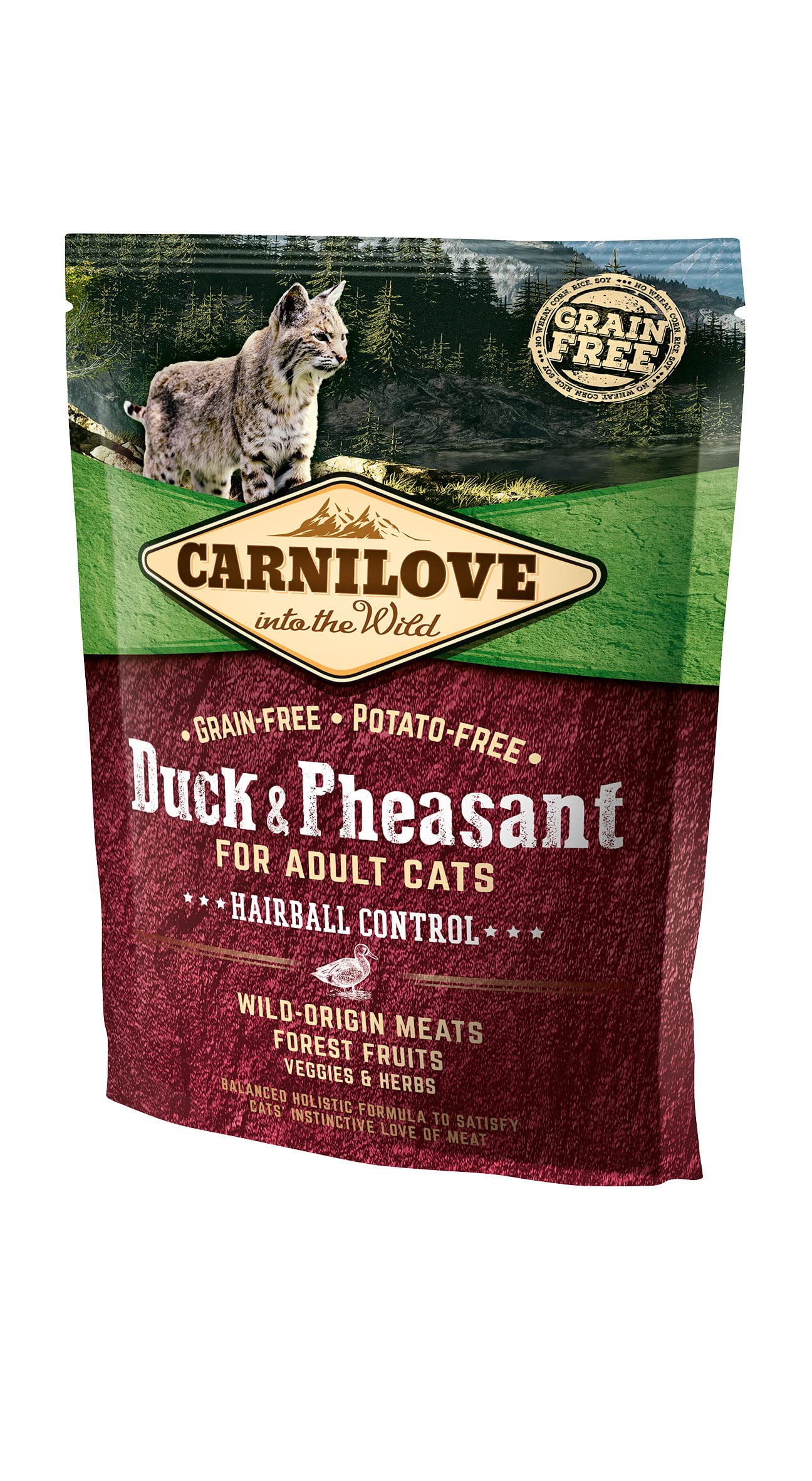Carnilove 512355 Dry Cat Food Adult Faisan, Duck 400 g – Dry Food for Cats (Adult, Faisan, Duck, 400 g, Any Breed, 75% WILD-ORIGIN MEATS)