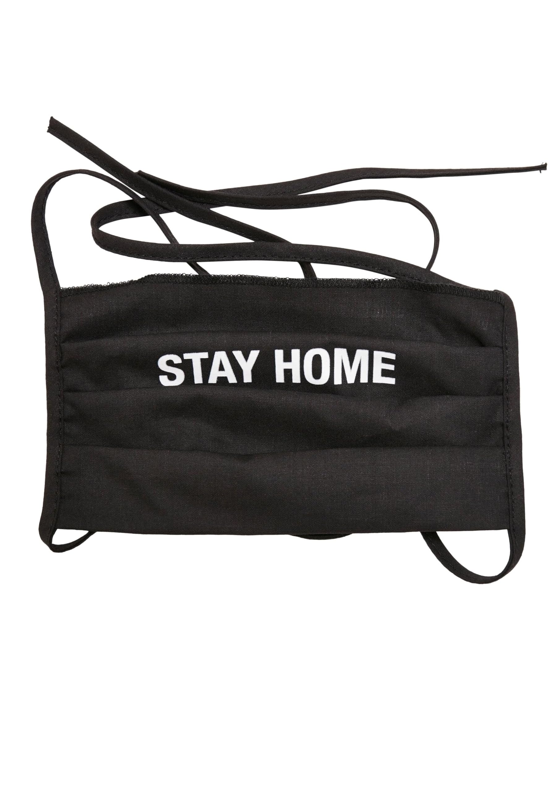 Mister Tee Stay Home Face Mask Face Mask for everyday use, Unisex Cotton Face Mask, Breathable Mouth & Nose Mask, Washable & Reusable, Patterned, One Size, Quantity: 1