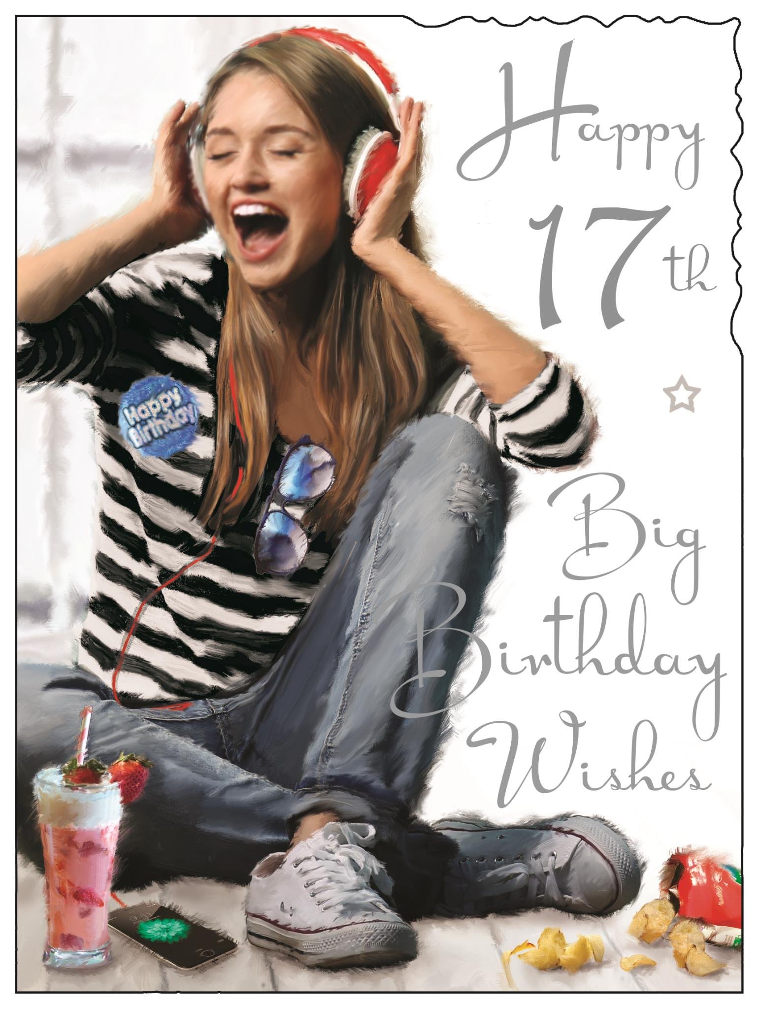 Happy 17th - Big Birthday Wishes - Card